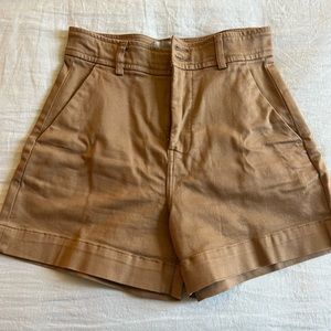 Everlane Way-High Twill Shorts